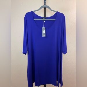 Eileen Fisher ✅NWT Scoop Neck Elbow Tunic Top